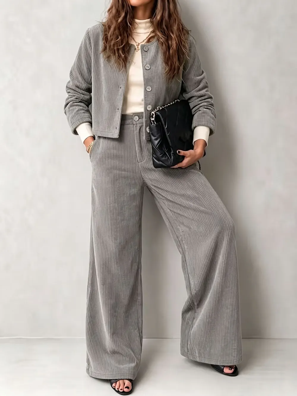 Vintage Corduroy Two-Piece Set