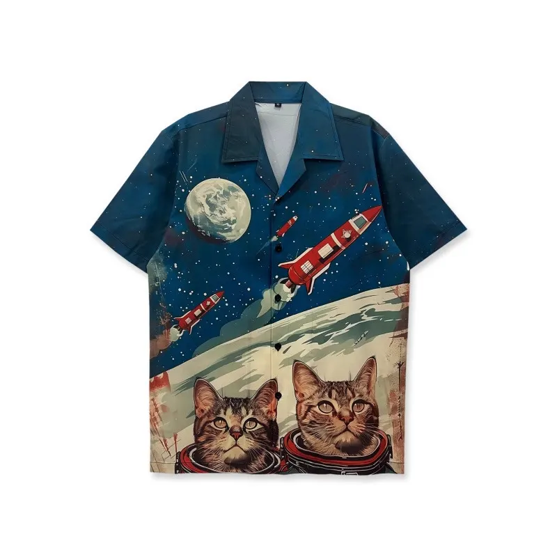 Hawaiian Floral Short-Sleeve Shirt