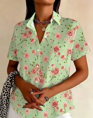 Short-Sleeve Floral Summer Top