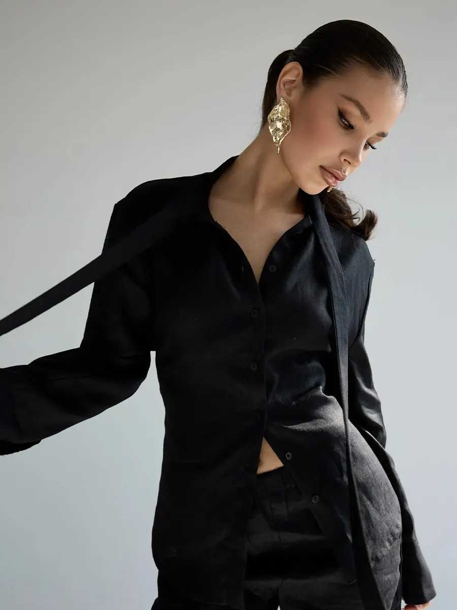 Cotton Ribbon Shirt