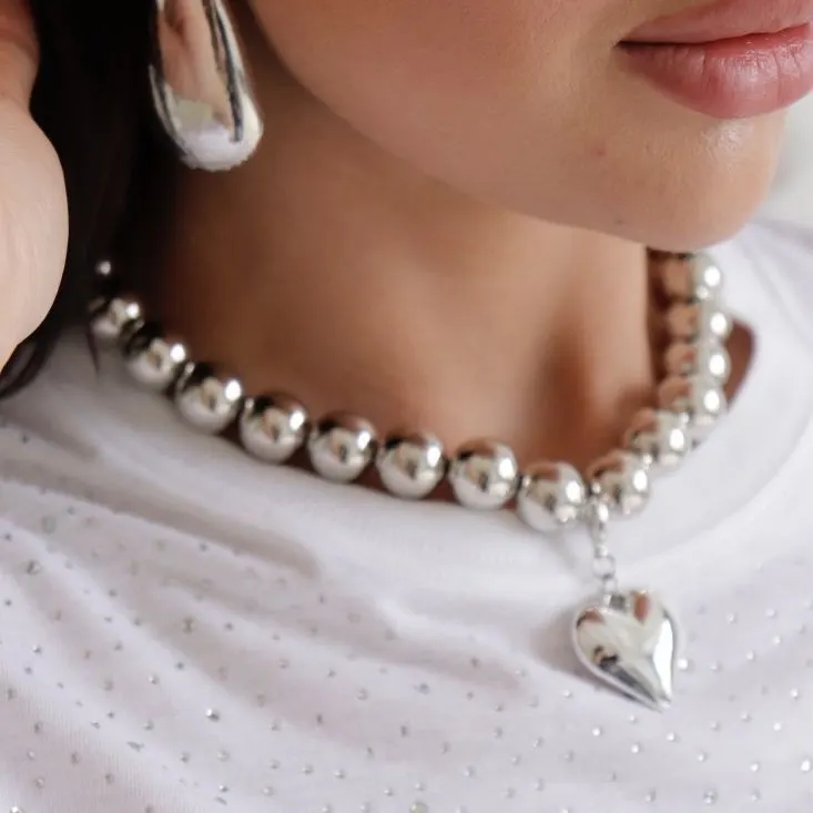 Geometric Bead Metal Choker