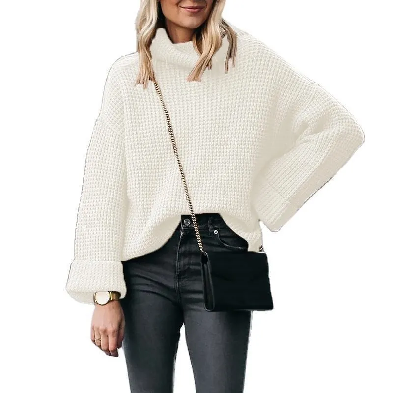 Loose Turtleneck Knit Sweater