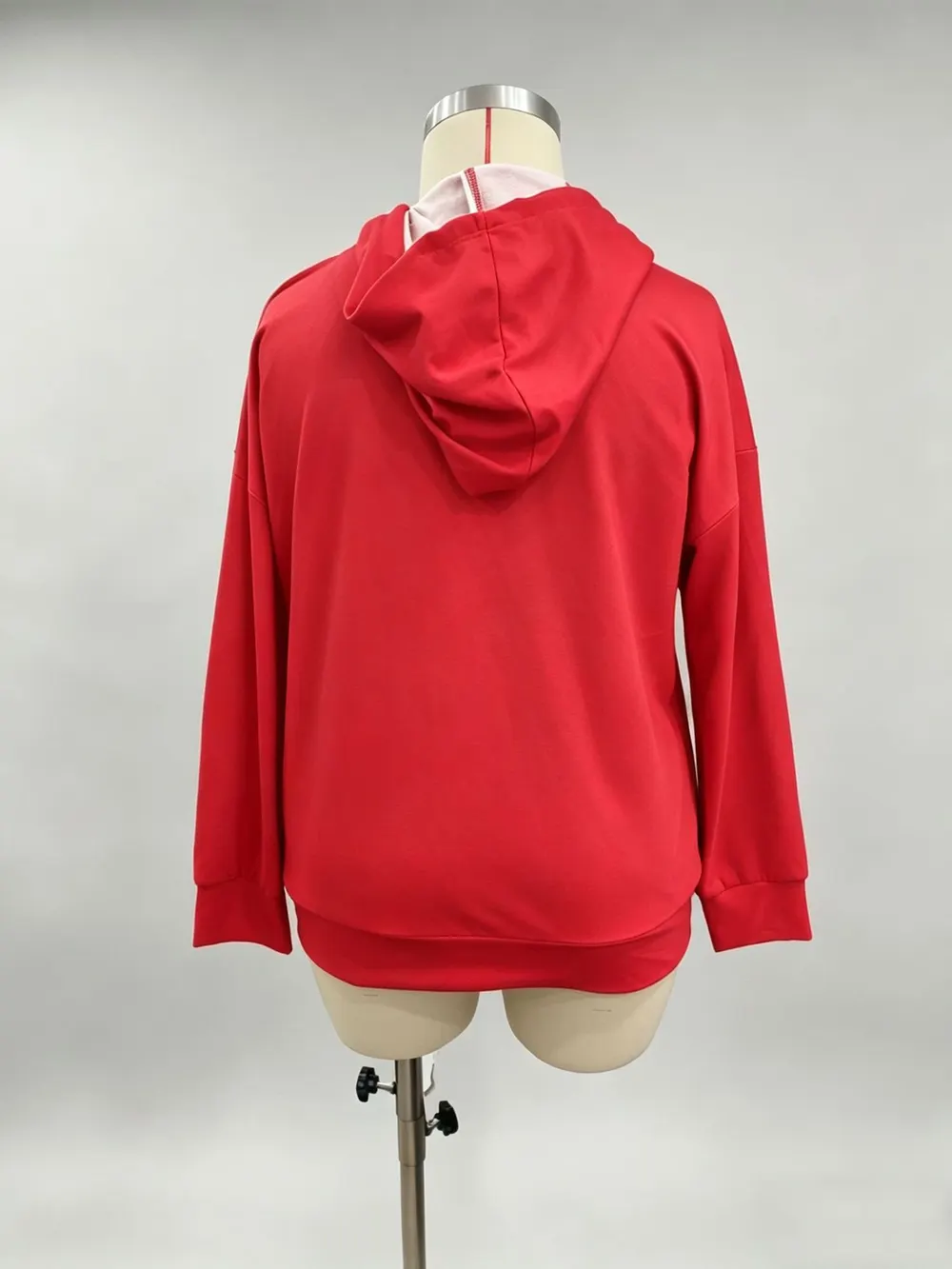 Distressed Gnome Print Hooded Sweatshirt