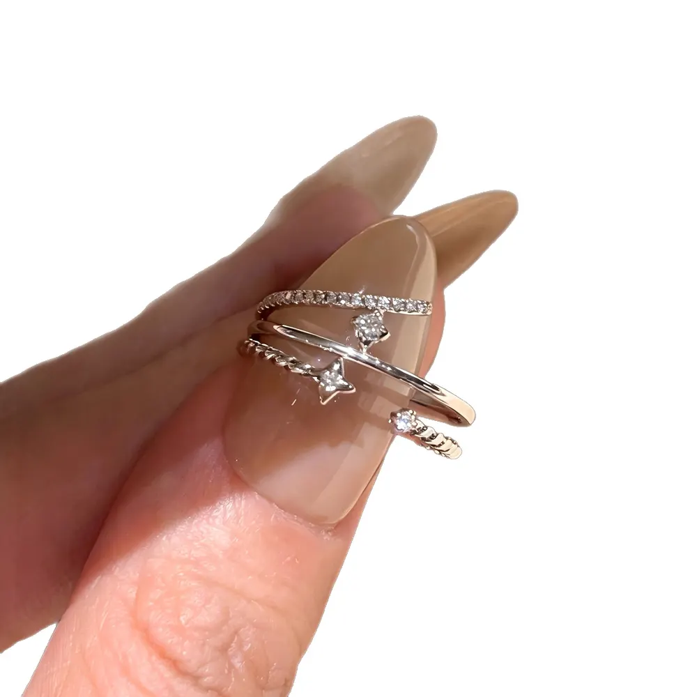 Gold Layered Star Open Ring