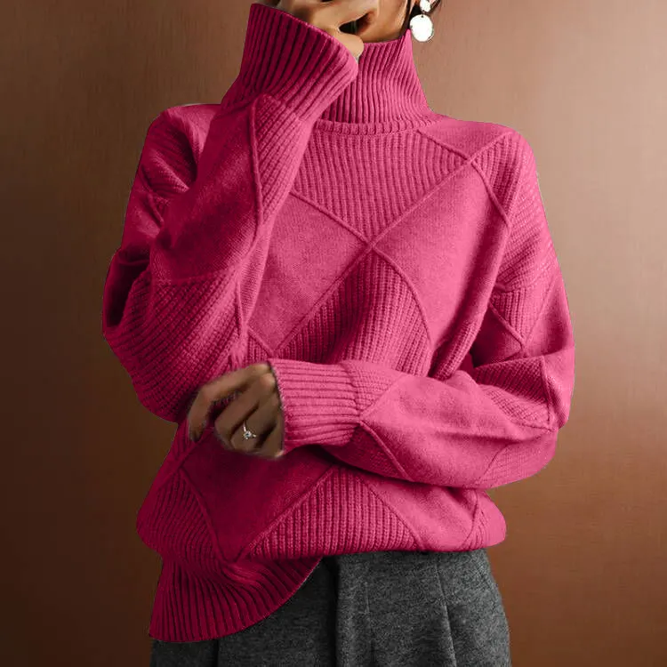Core Spun Yarn Plain Knit Pullover
