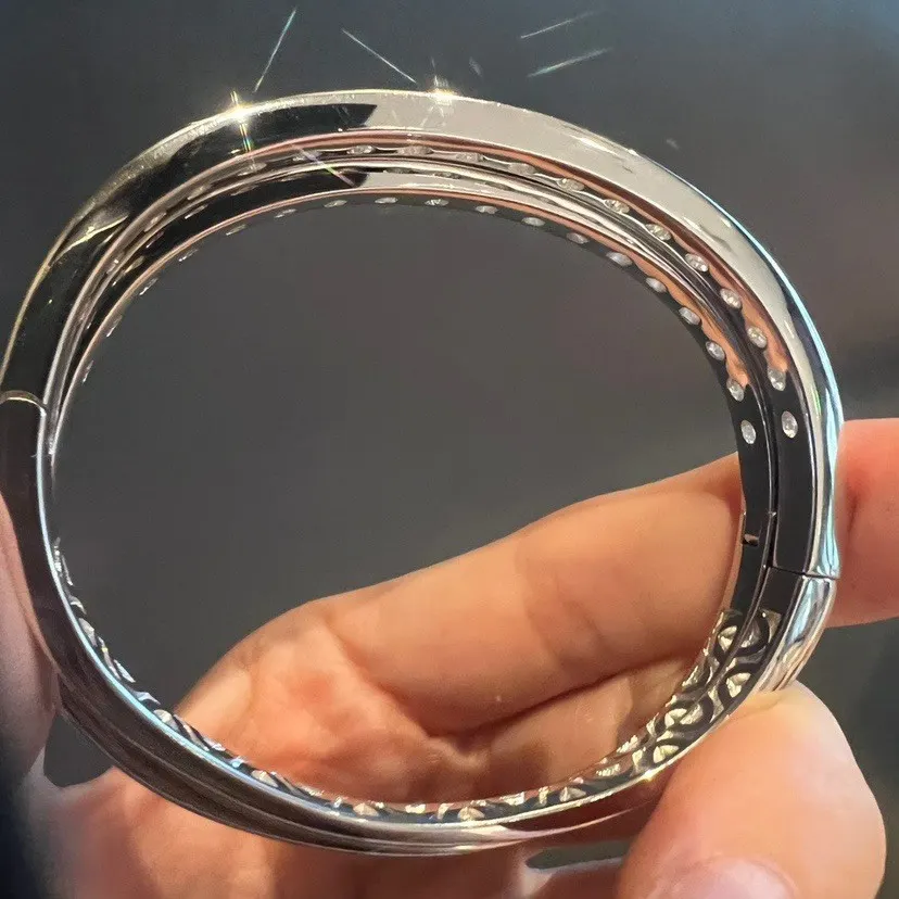 Gold-Plated Silver Mosan Diamond Bracelet