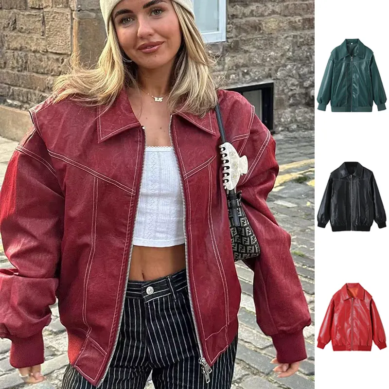 Chenille Zip-Front Moto Jacket