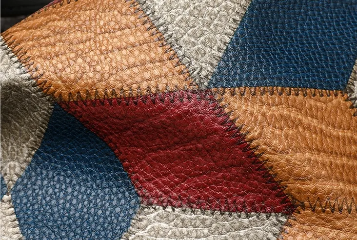 Geometric Patchwork Shoulder Bag