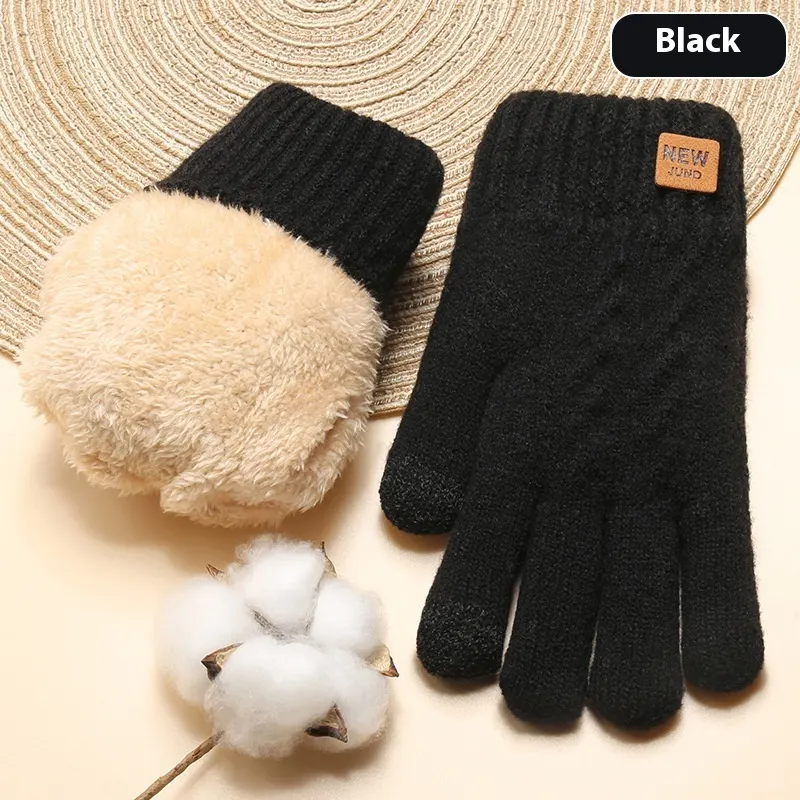 Fleece-Lined Touch Screen Winter Gloves