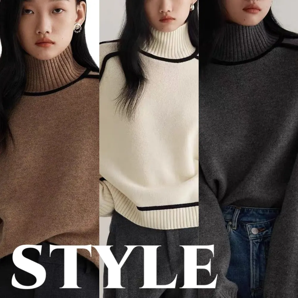 Half Turtleneck Loose Knit Pullover