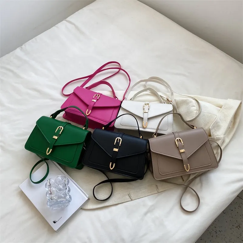 Square Crossbody Bag with Stitch Detail
