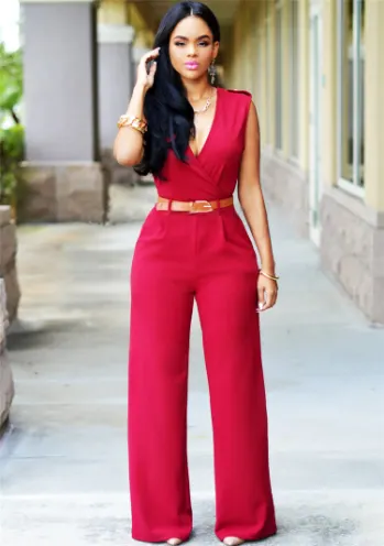 Straight-Leg Cotton Blend Jumpsuit