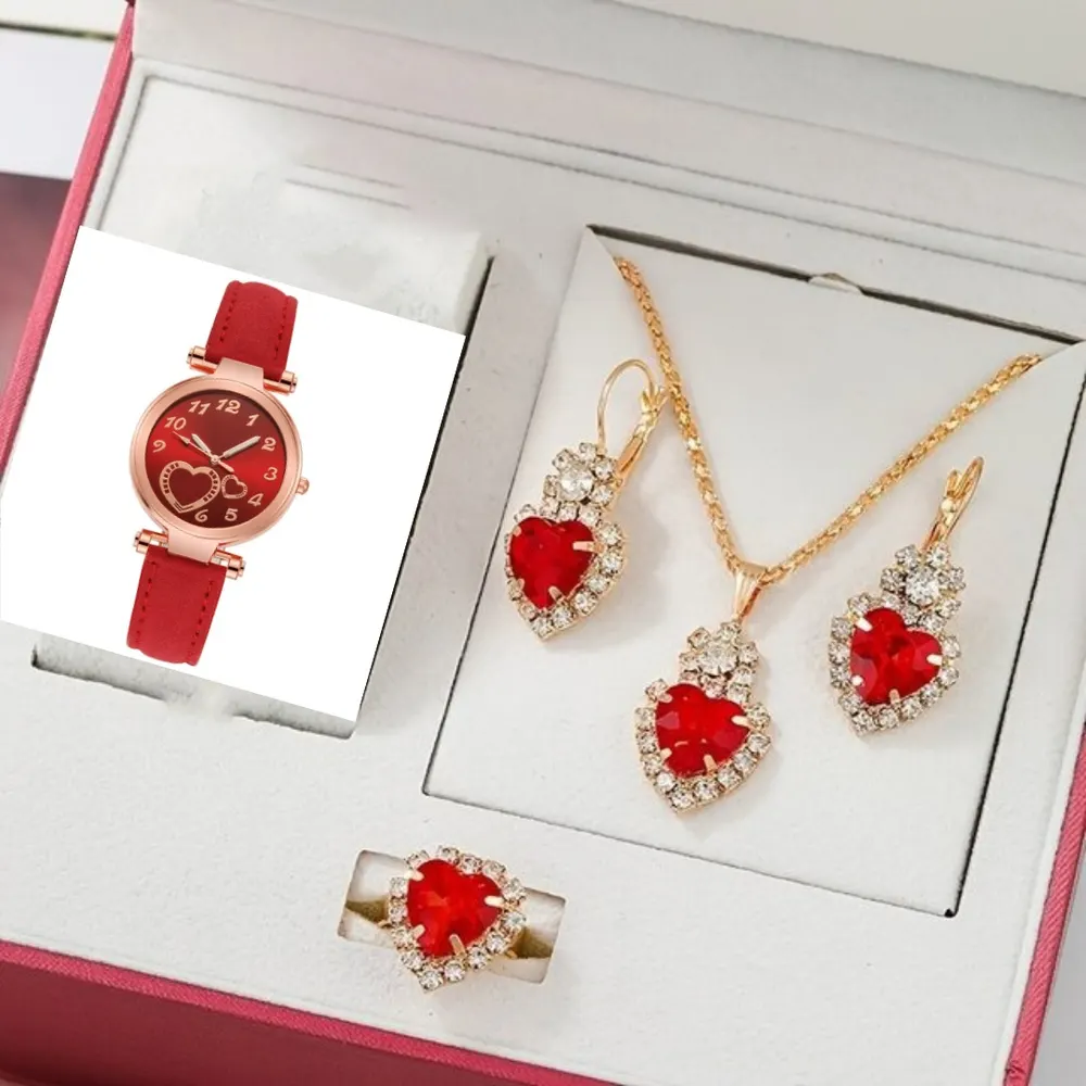 Retro Quartz Watch and Jewellery Set