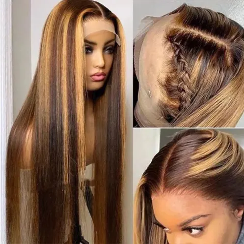 Medium Length Straight Gradient Wig