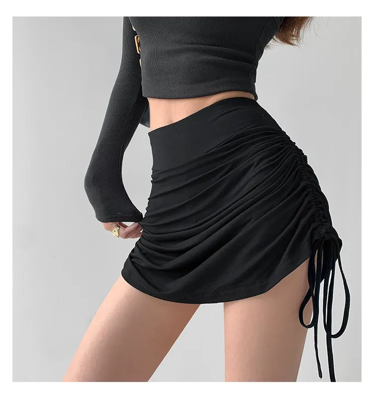 High-Waist Pleated Mini Skirt