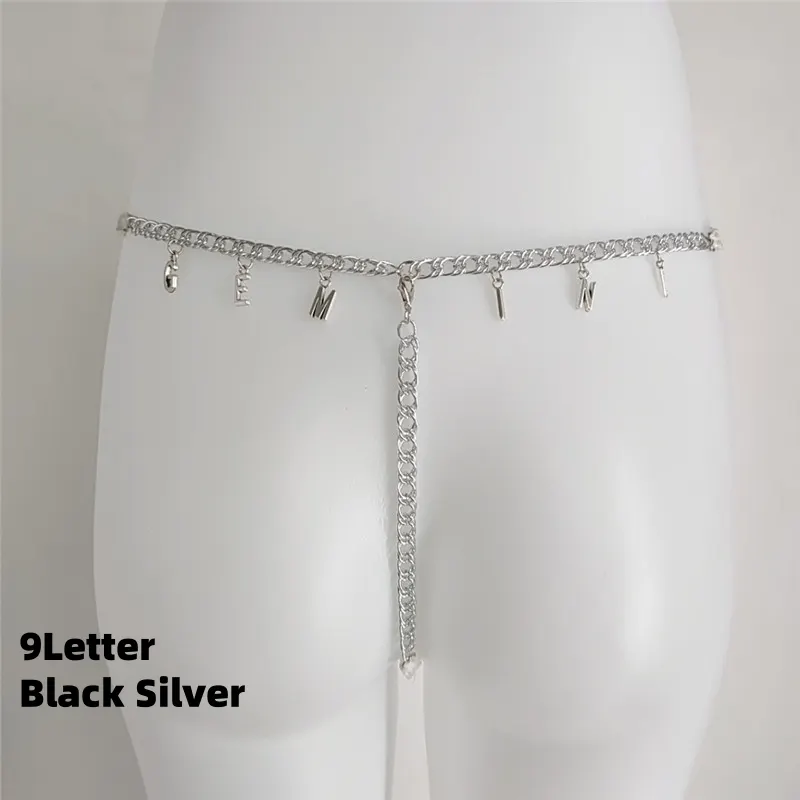 Letter Charm Waist Body Chain