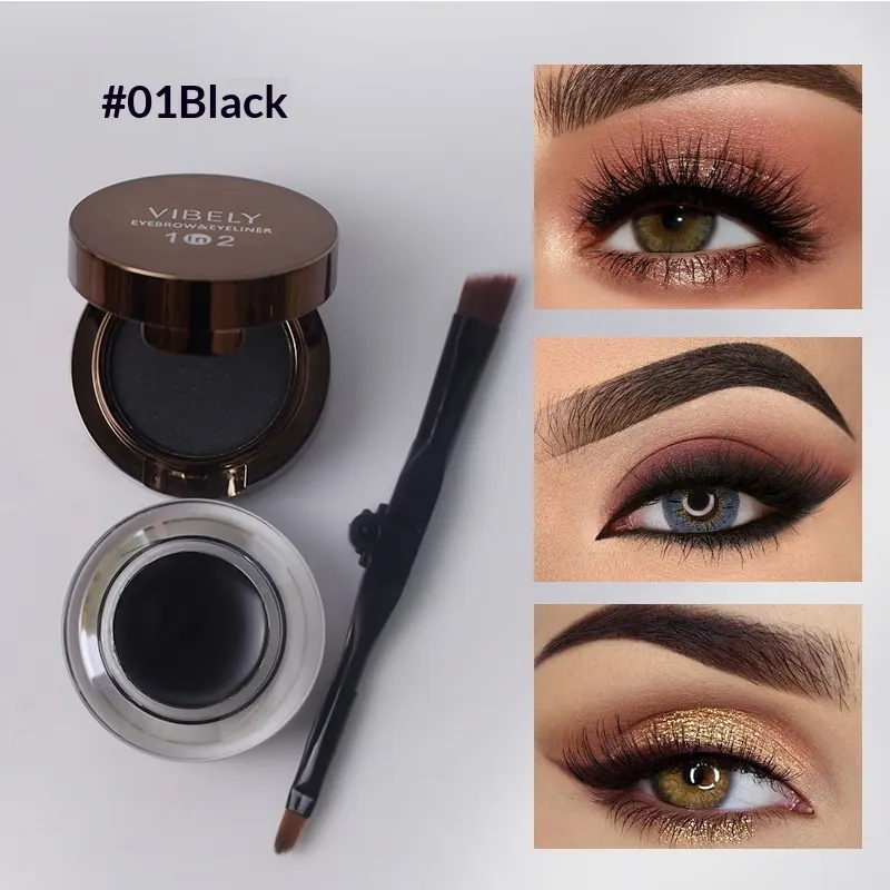 Dual-Shade Waterproof Brow Gel and Eyeliner