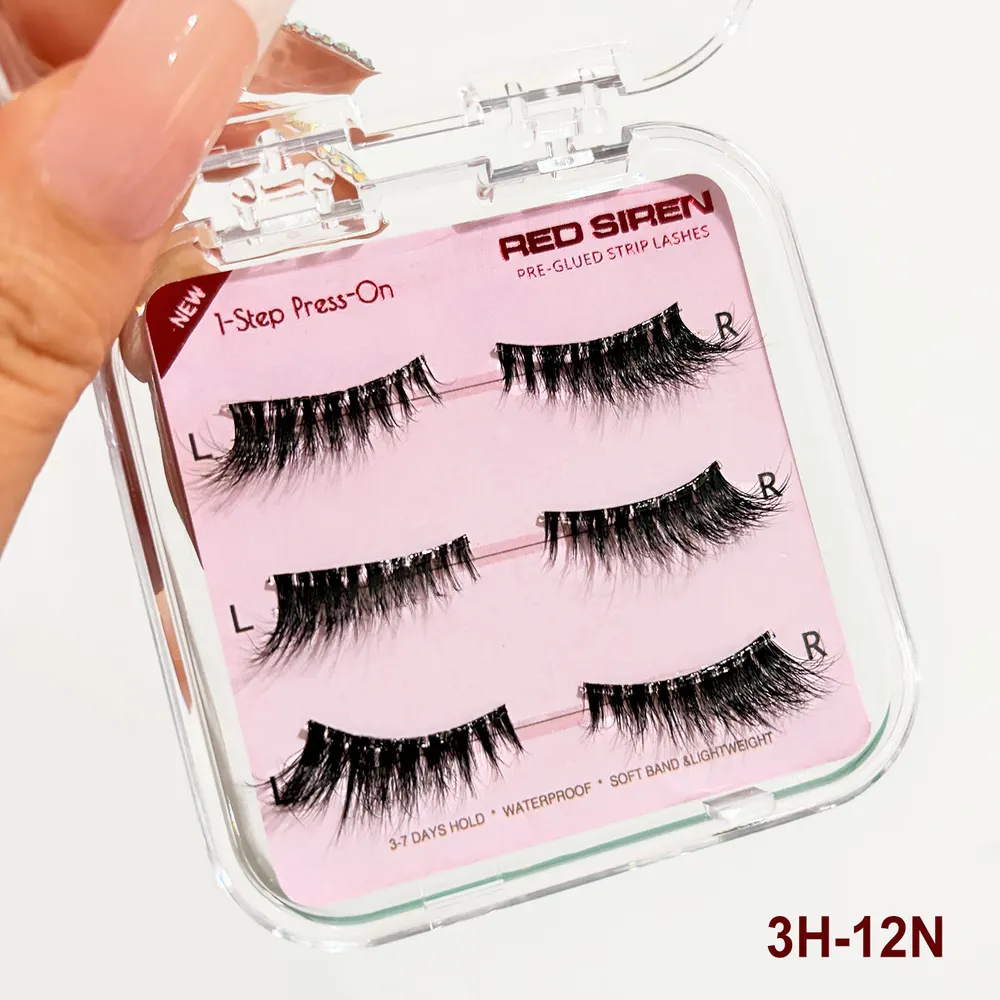 Invisible Strip False Eyelashes, 3 Pairs
