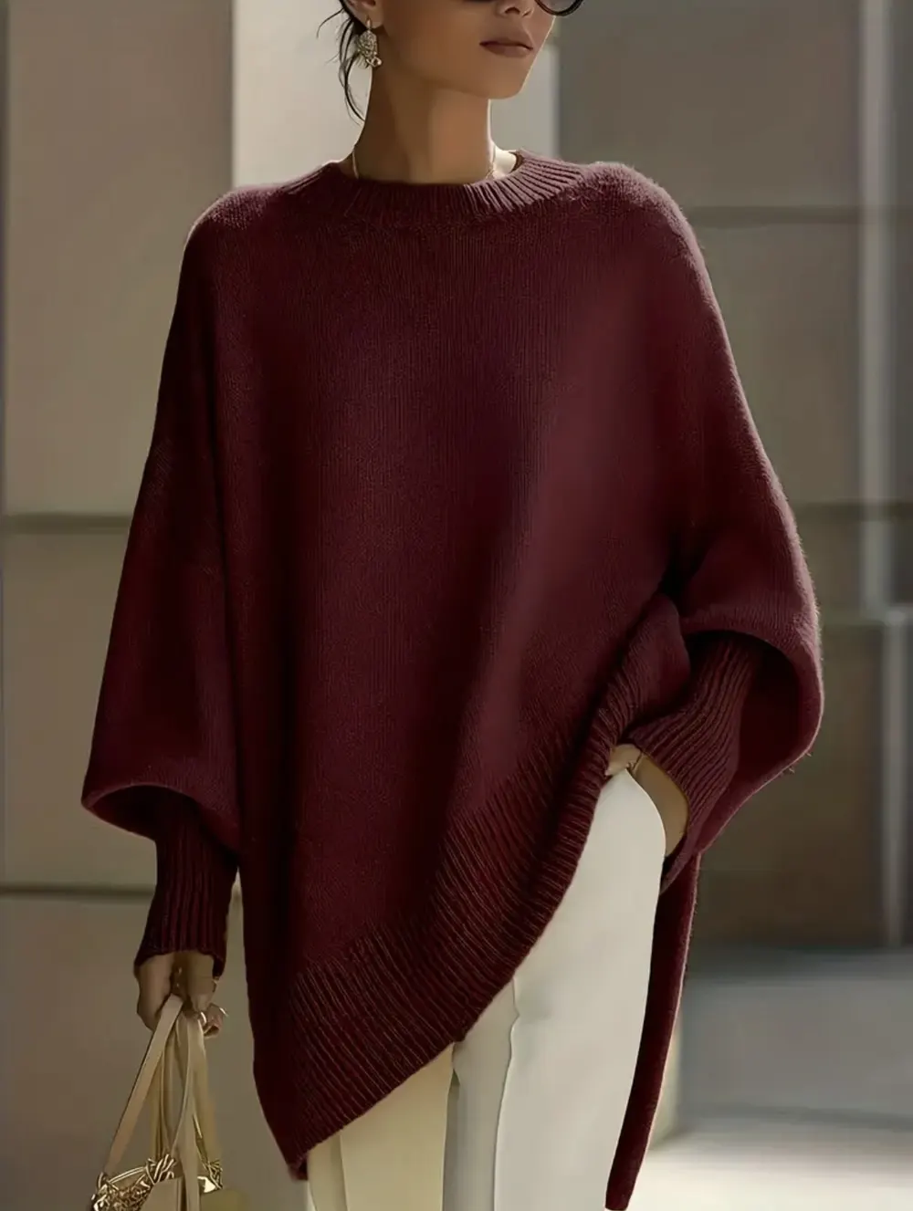 Thick Knit Round Neck Pullover