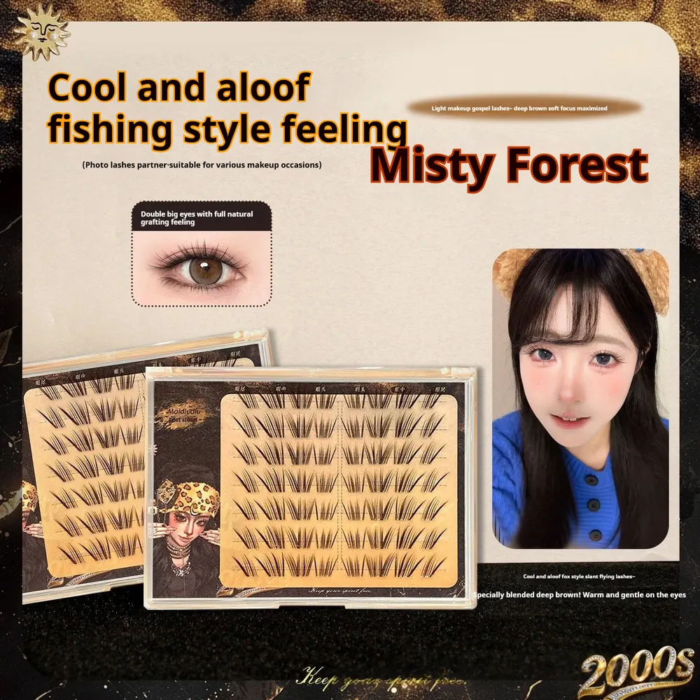 Pre-Glued Natural False Eyelashes