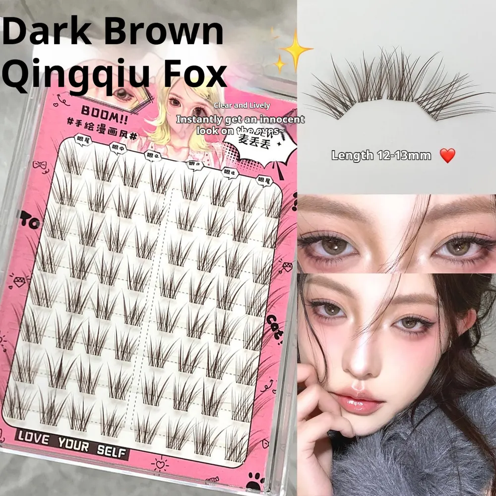 Side-Swept Rhinestone False Eyelashes