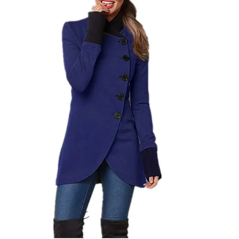 Panelled Hem Single-Breasted Jacket
