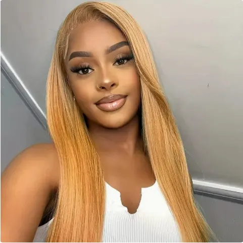 Piano Highlight Straight Lace Closure Wig