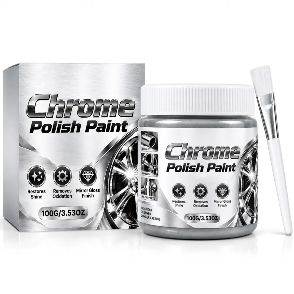 Chrome Nail Paint with Scraper