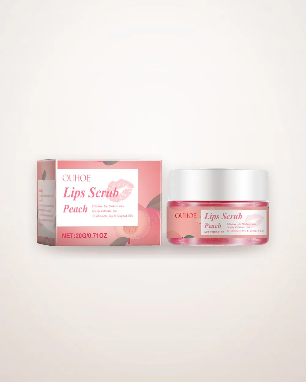 Peach Lip Cream with Sucrose
