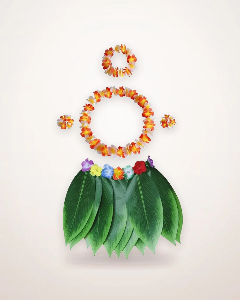 6-Piece Hawaiian Hula Costume Set