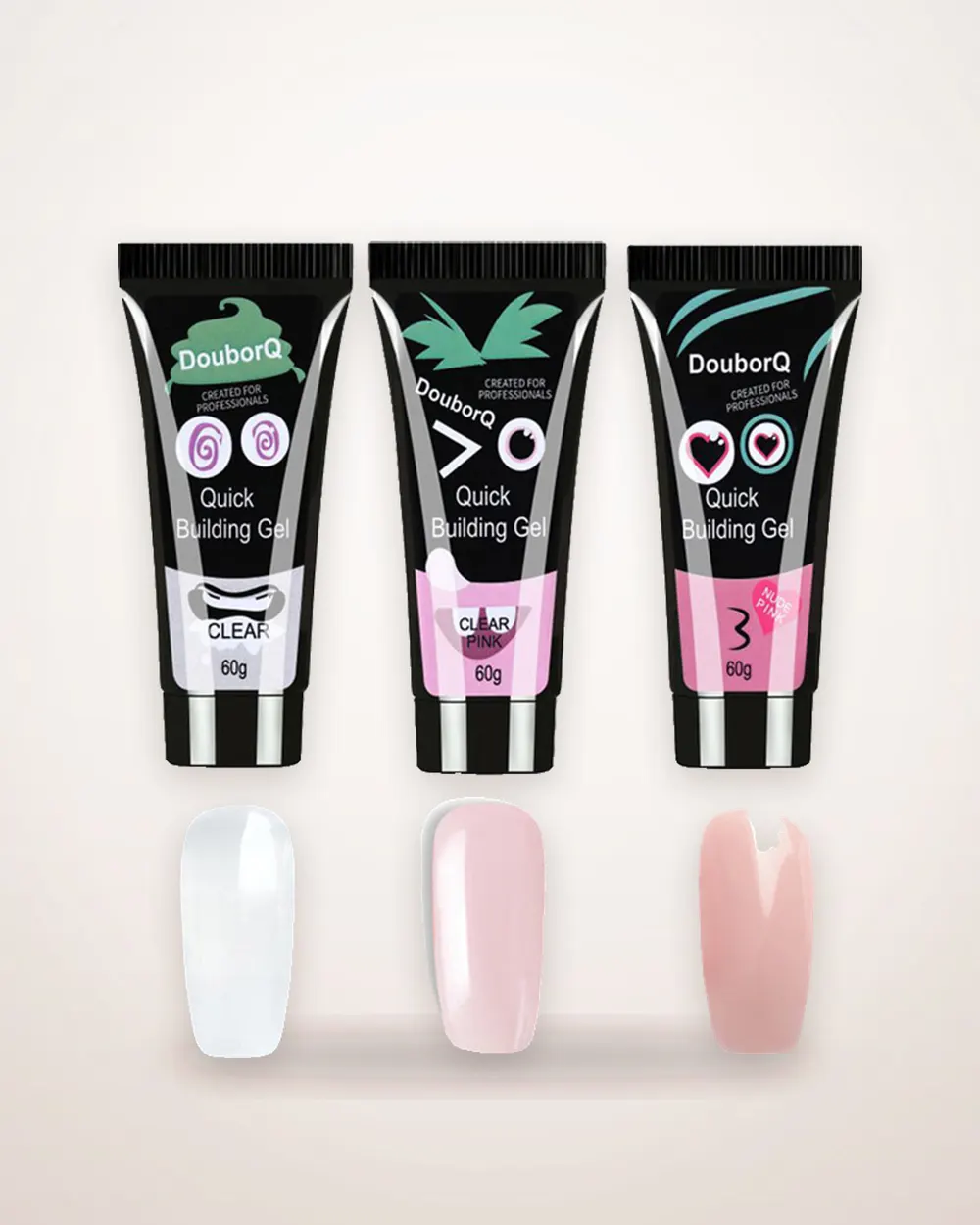 3-Color UV Builder Gel Extension Set