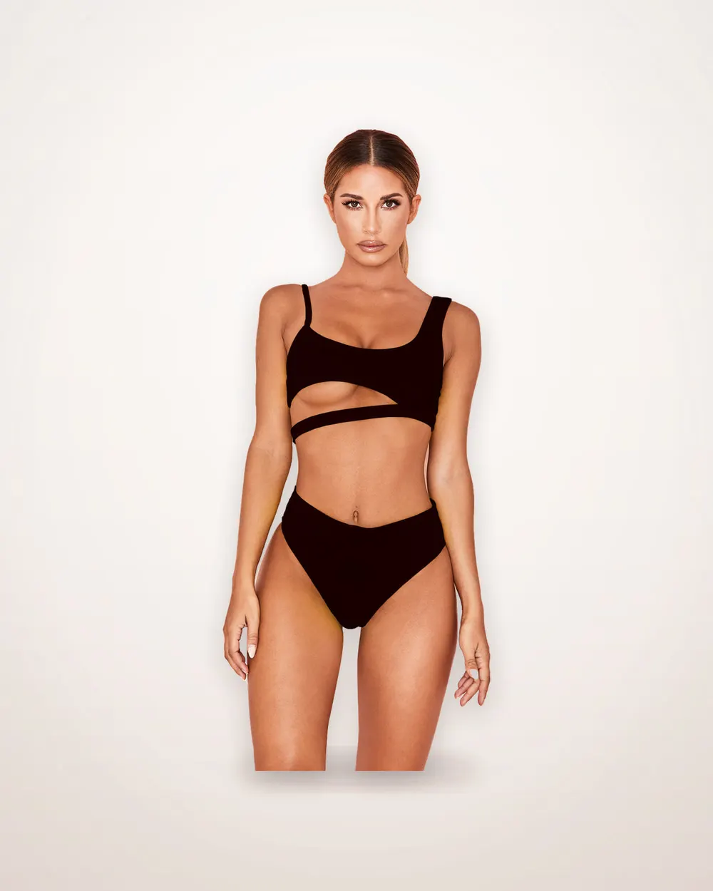 Solid Color Padded Swimsuit
