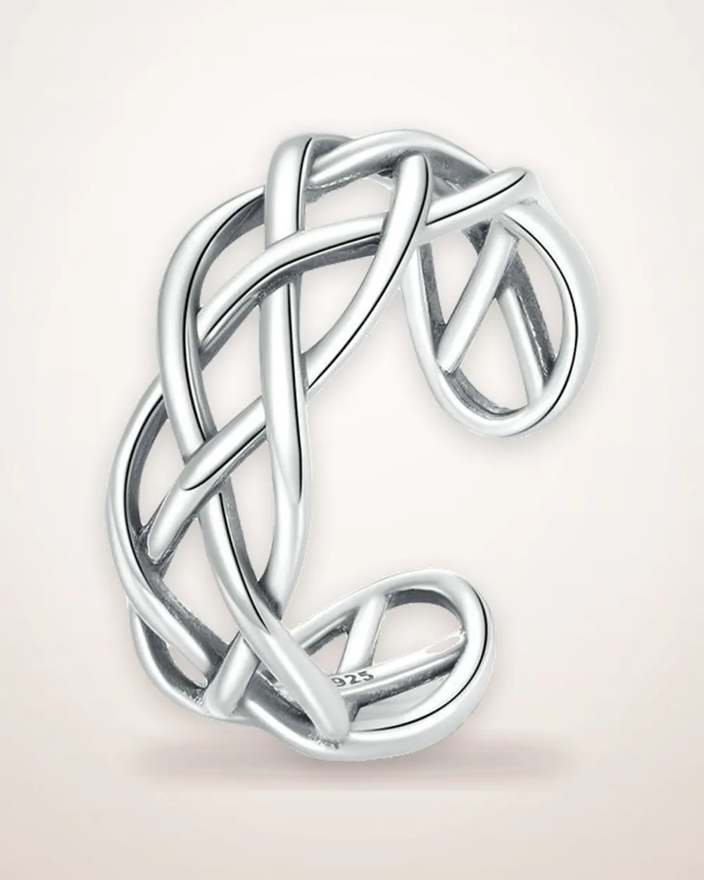 Woven Texture Sterling Silver Ring