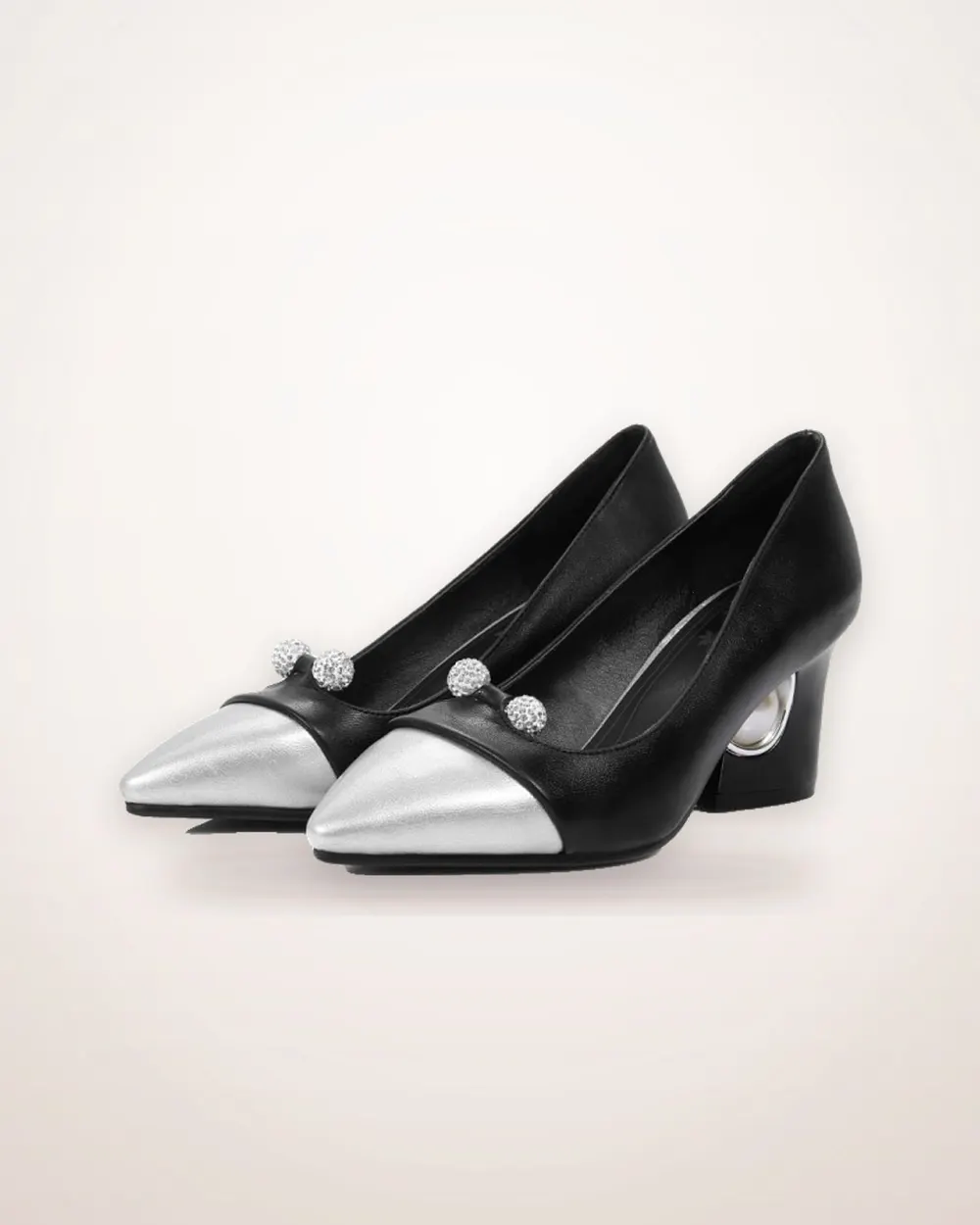 Rhinestone Mid-Heel Shoe
