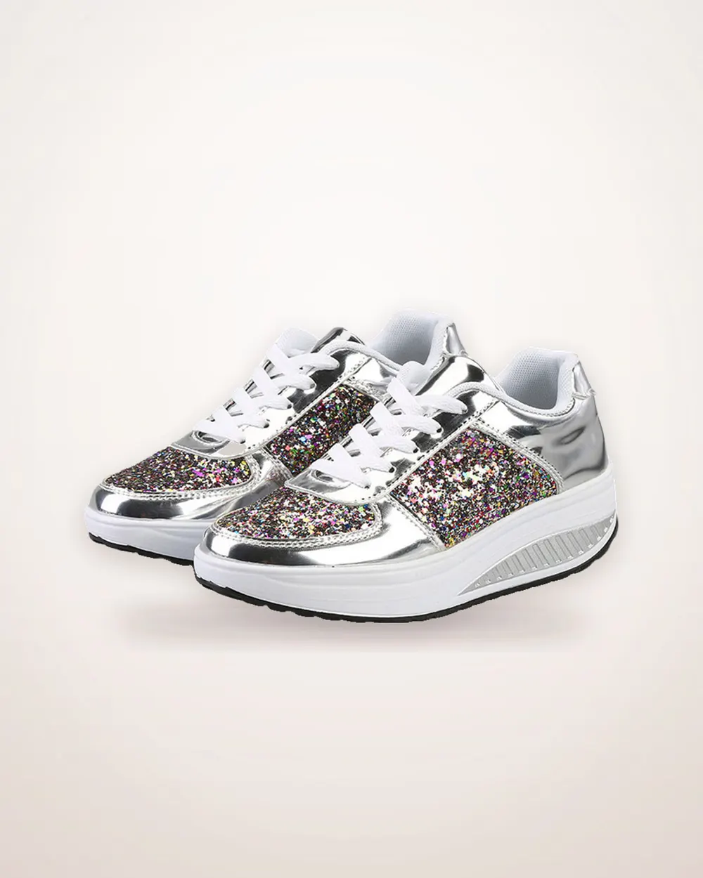 Sequin High-Top Canvas Sneakers