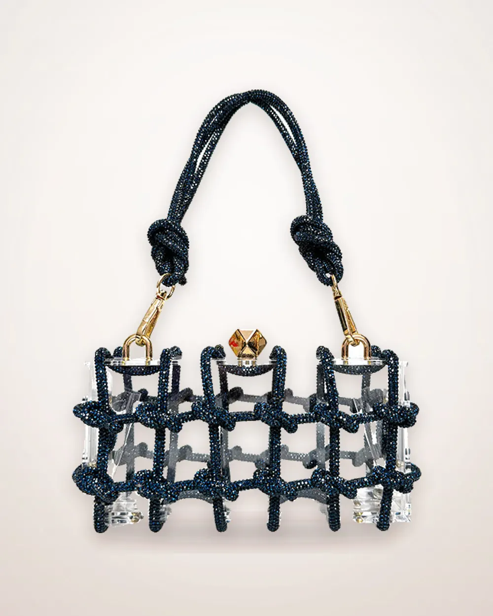 Rhinestone Square Shoulder Bag