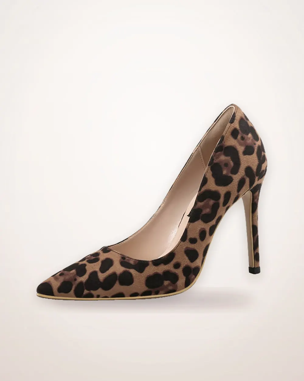 Leopard Print Suede Stiletto Heels