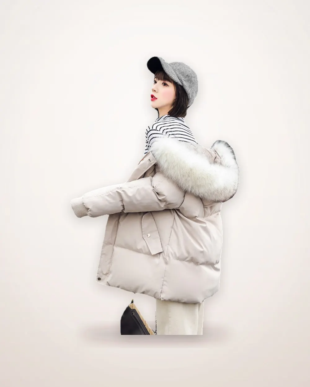 Fur Collar Padded Winter Jacket