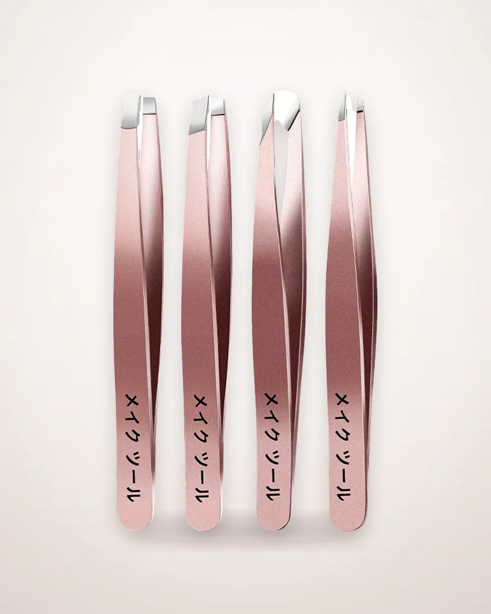 4-Piece Stainless Steel Precision Tweezer Set