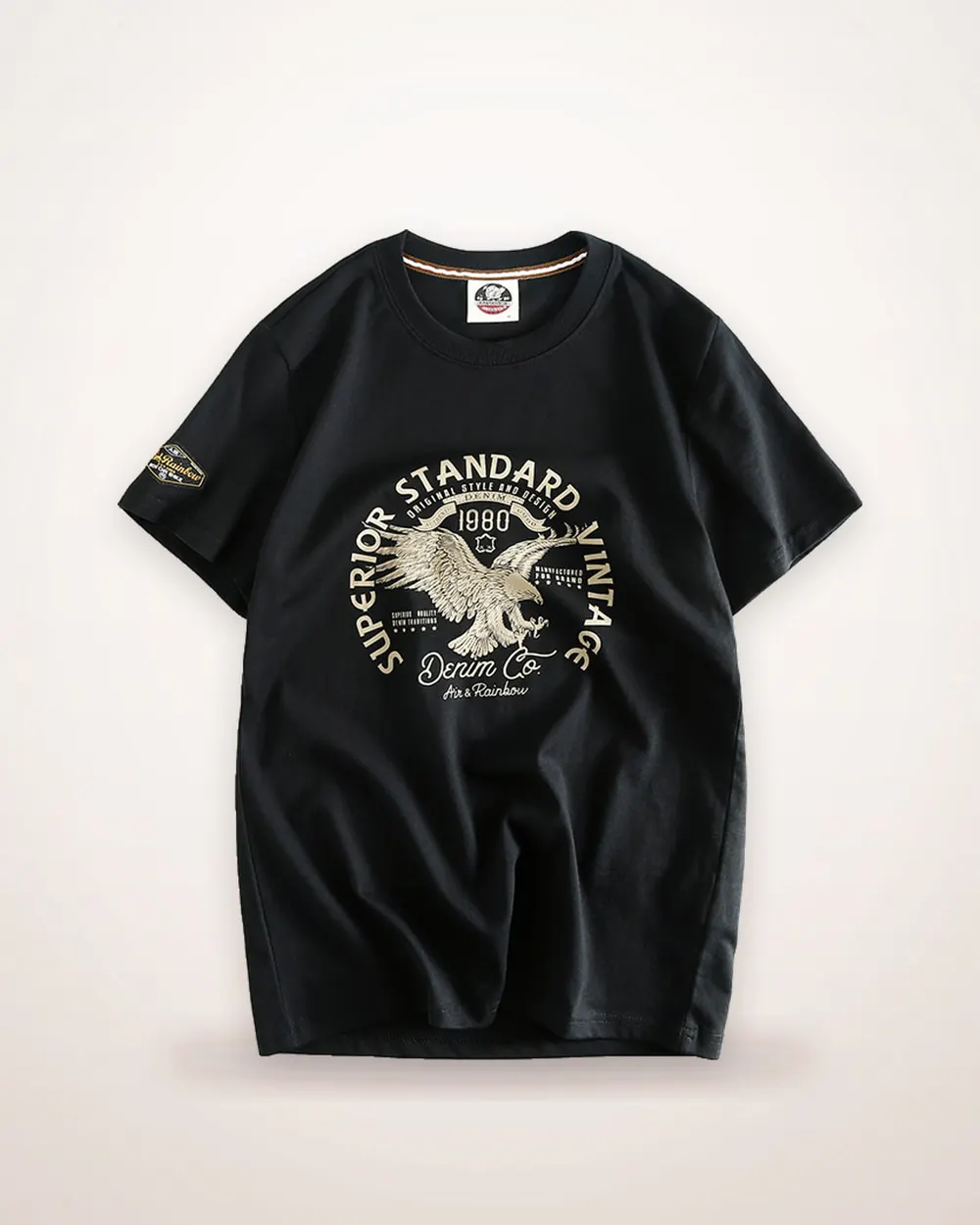 Retro Cartoon Print Cotton T-Shirt