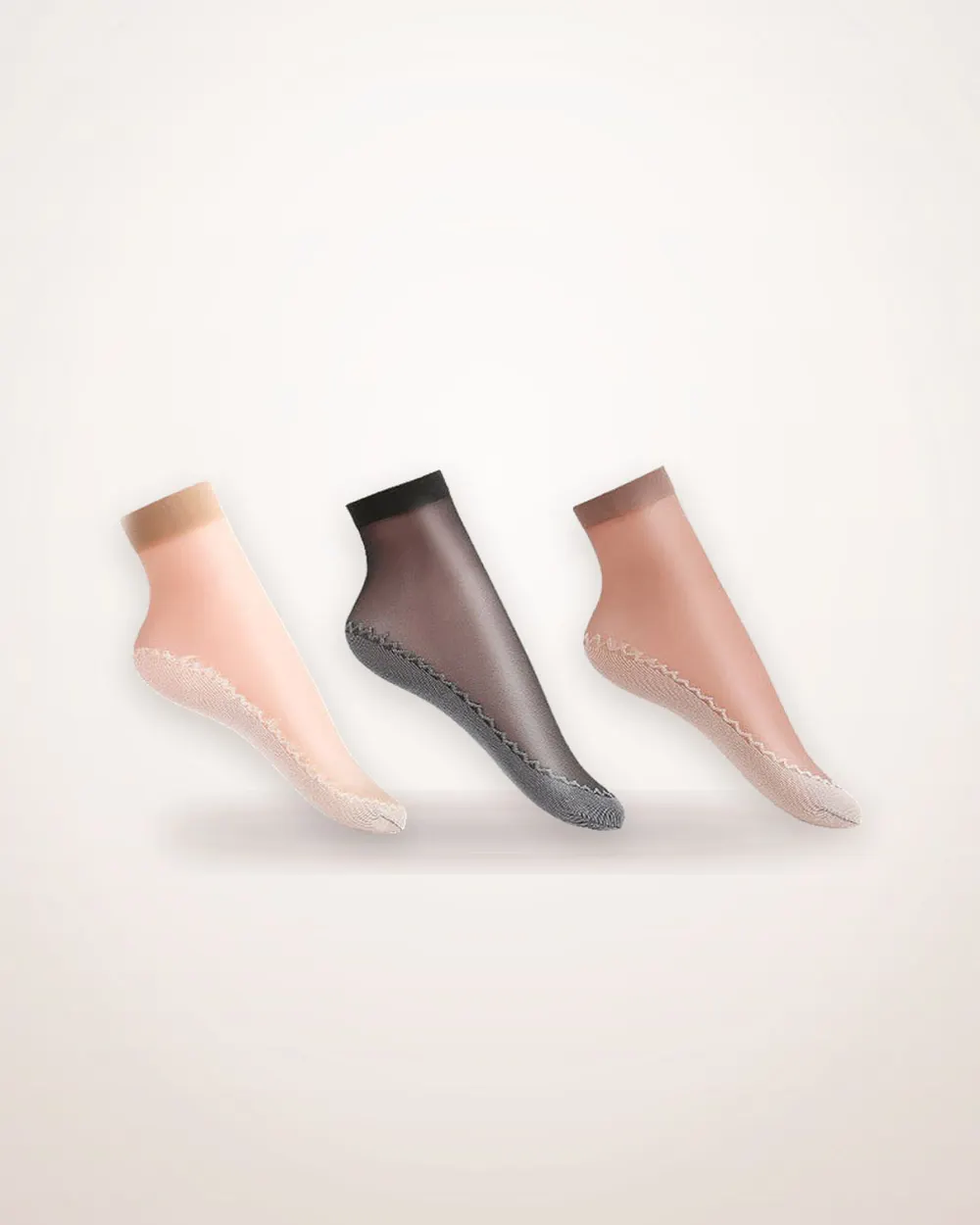 Silky Sheer High Ankle Socks, 10 Pairs