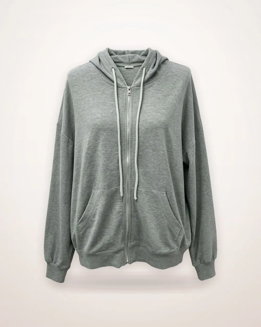 Drawstring Drop-Shoulder Sweatshirt