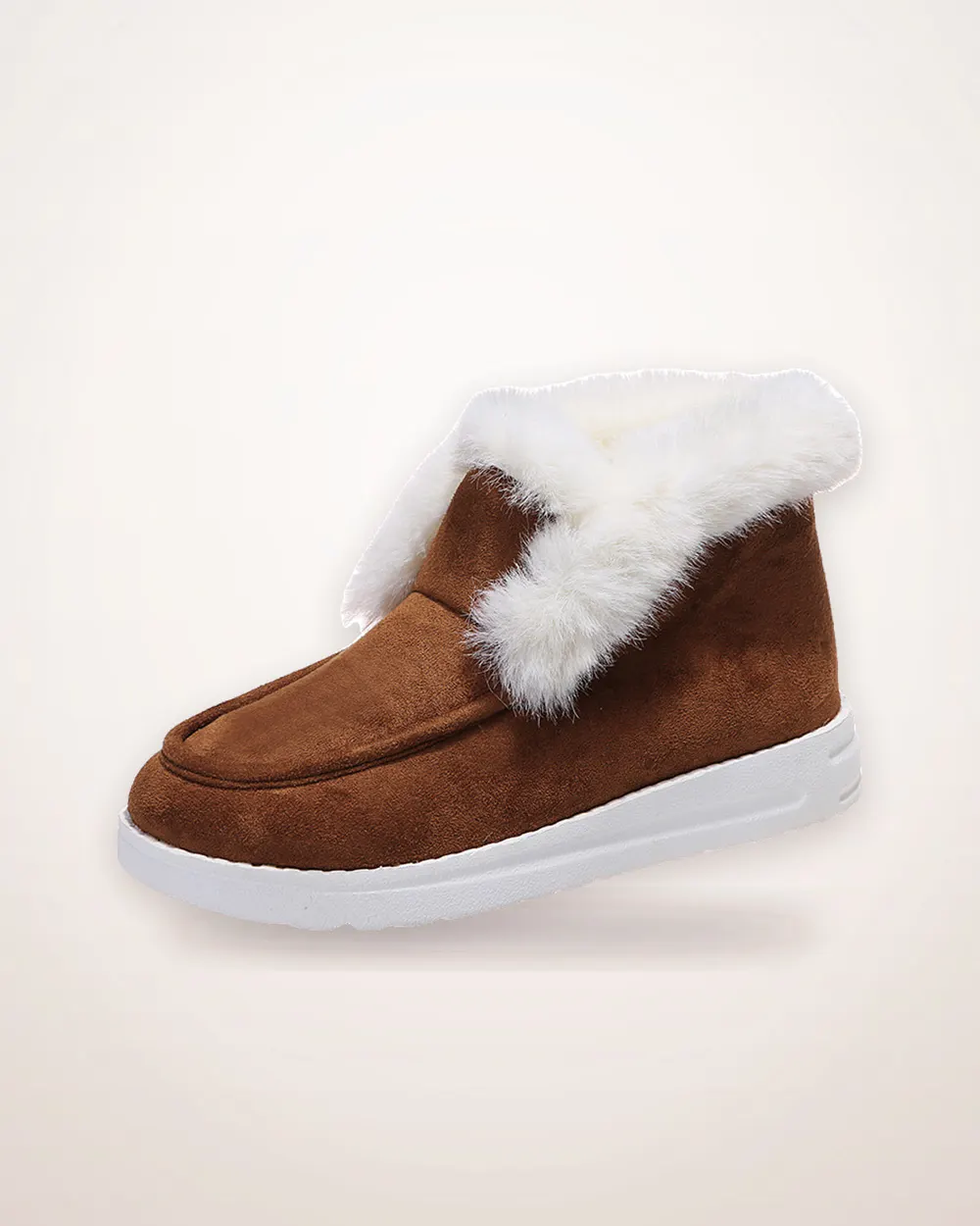 Plush-Lined Suede Winter Ankle Boots