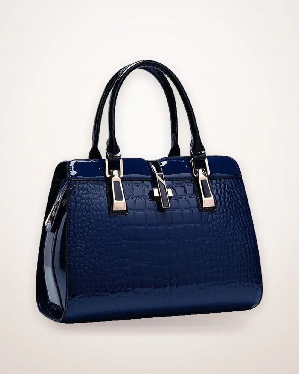 Crocodile-Pattern PU Tote Bag