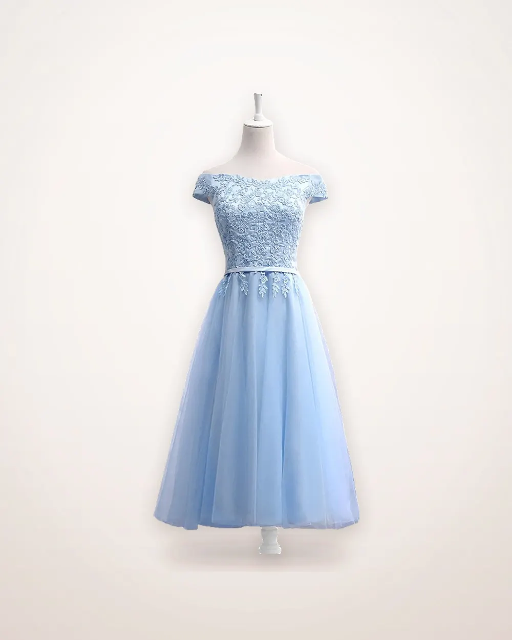 Blue One-Shoulder Occasion Dress