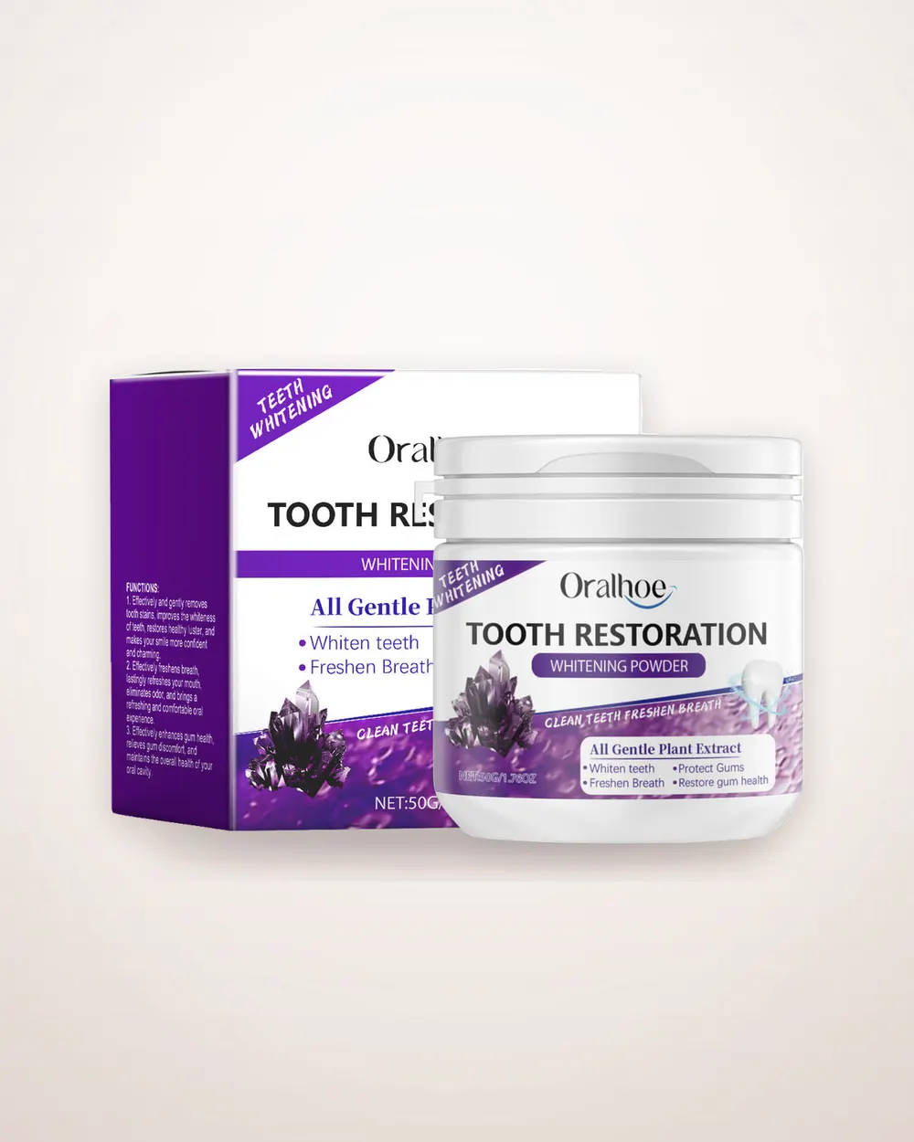 Purple Tooth Powder for Daily Oral Care