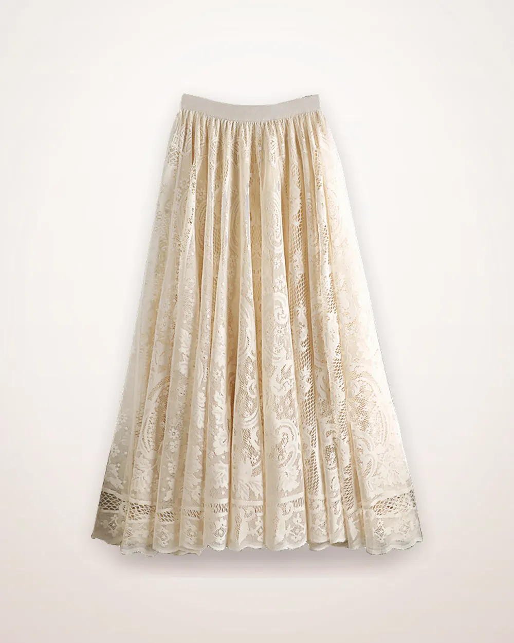 Long Lace Umbrella Skirt