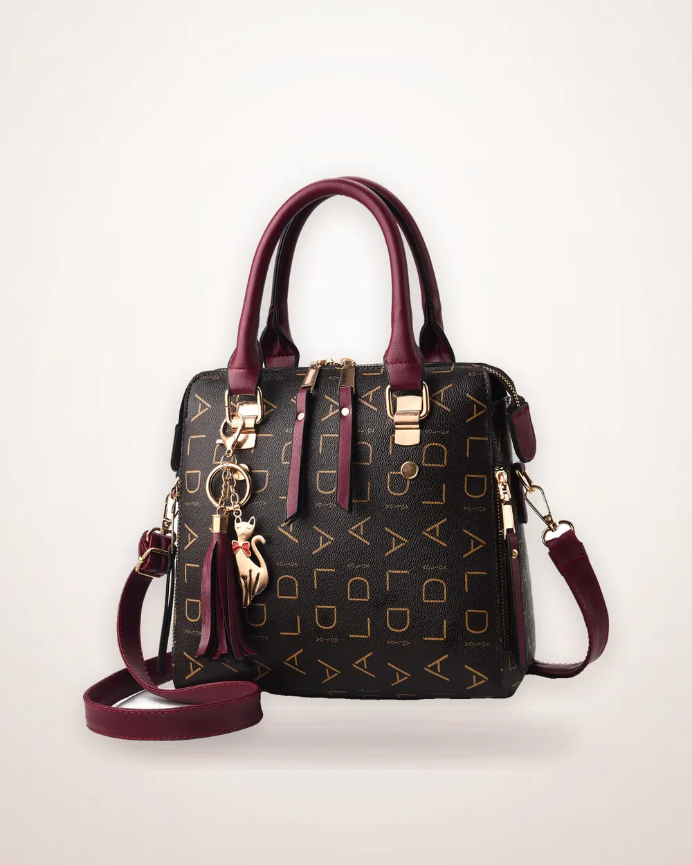 Soft PU Leather Zip Shoulder Tote