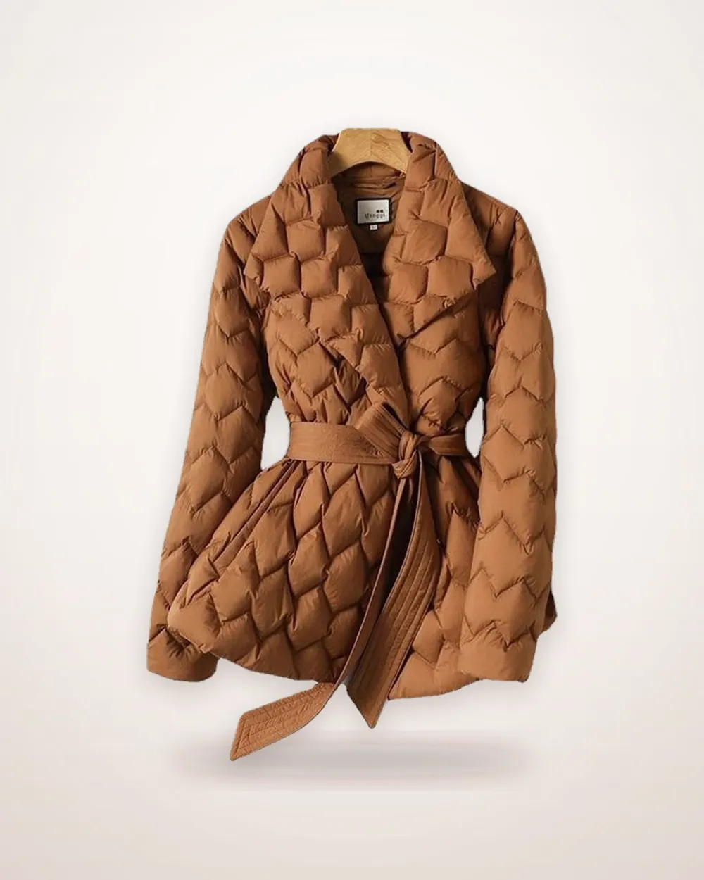 Ripple-Stitch Belted Lightweight Jacket