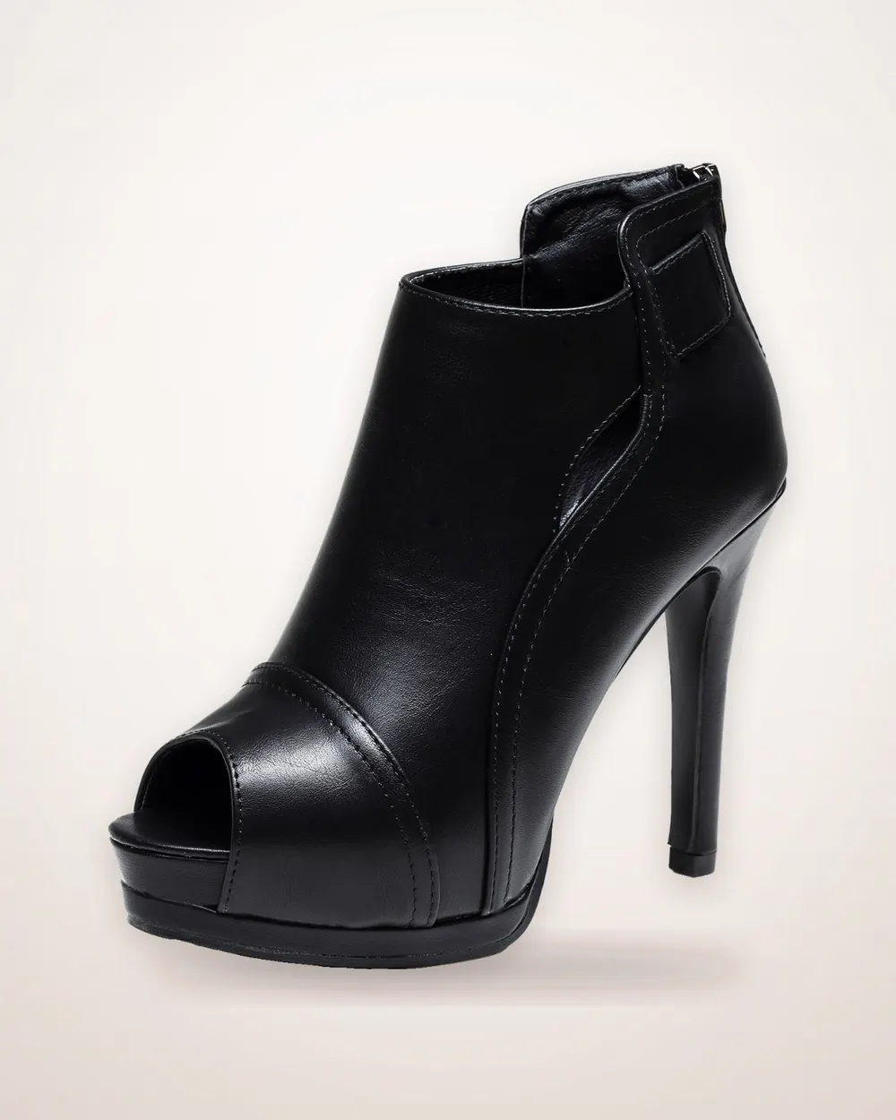 Peep-Toe Stiletto Heels with Platform